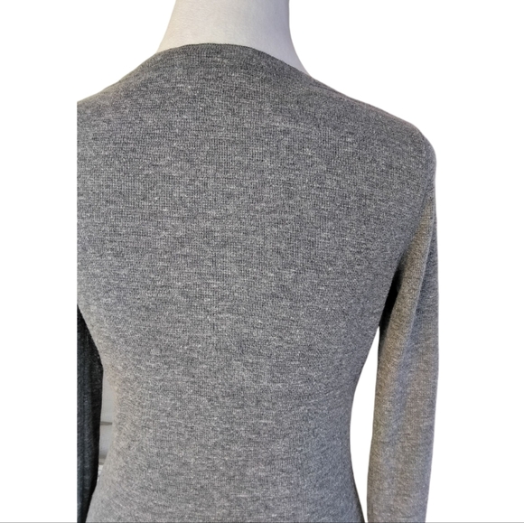 Free People Dylan Thermal Waffle Knit Henley Jumpsuit In Gray Size Medium - Picture 7 of 10